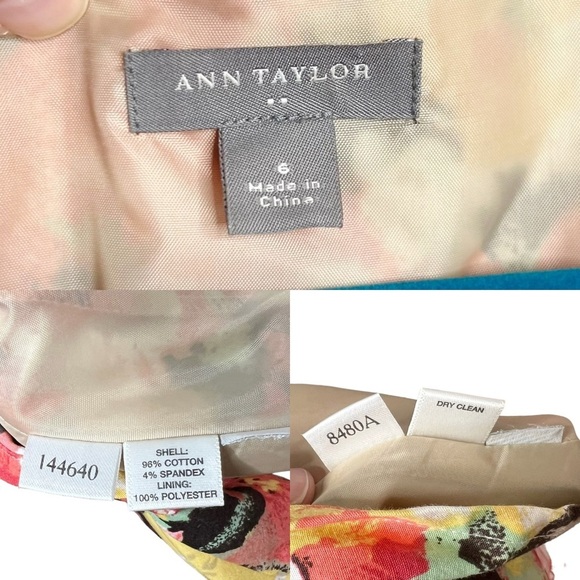 Ann Taylor Factory Floral V Neck Midi Tea Party A Line Dress - Picture 12 of 13